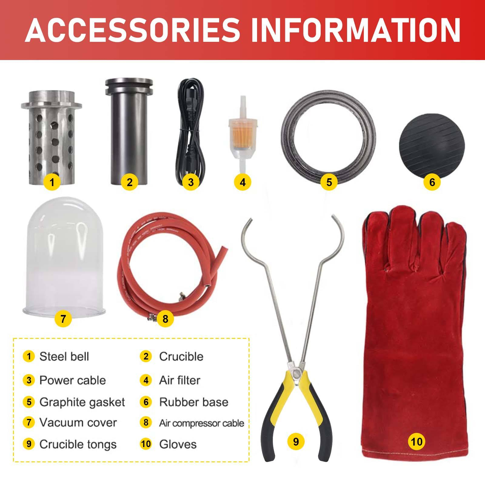 2000W 1250°C Digital Jewelry Vacuum Casting Machine Lost Wax Casting Jewelry